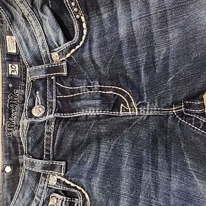 Miss Me Dark Blue Straight Leg Jeans